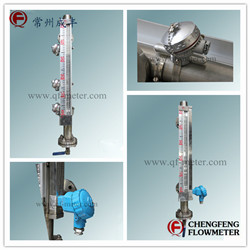 UHC-517C Magnetical level gauge turnable flange connection   [CHENGFENG FLOWMETER]  Stainless steel tube alarm switch & 4-20mA out put